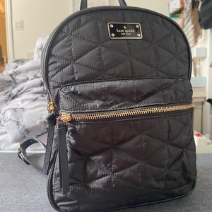 Kate Spade Black Quilted Mini Backpack